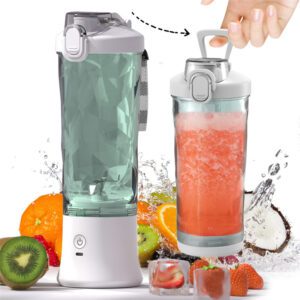 Powerful portable blender – perfect for smoothies and shakes on the go. USB rechargeable, easy to clean, and compact for everyday use.